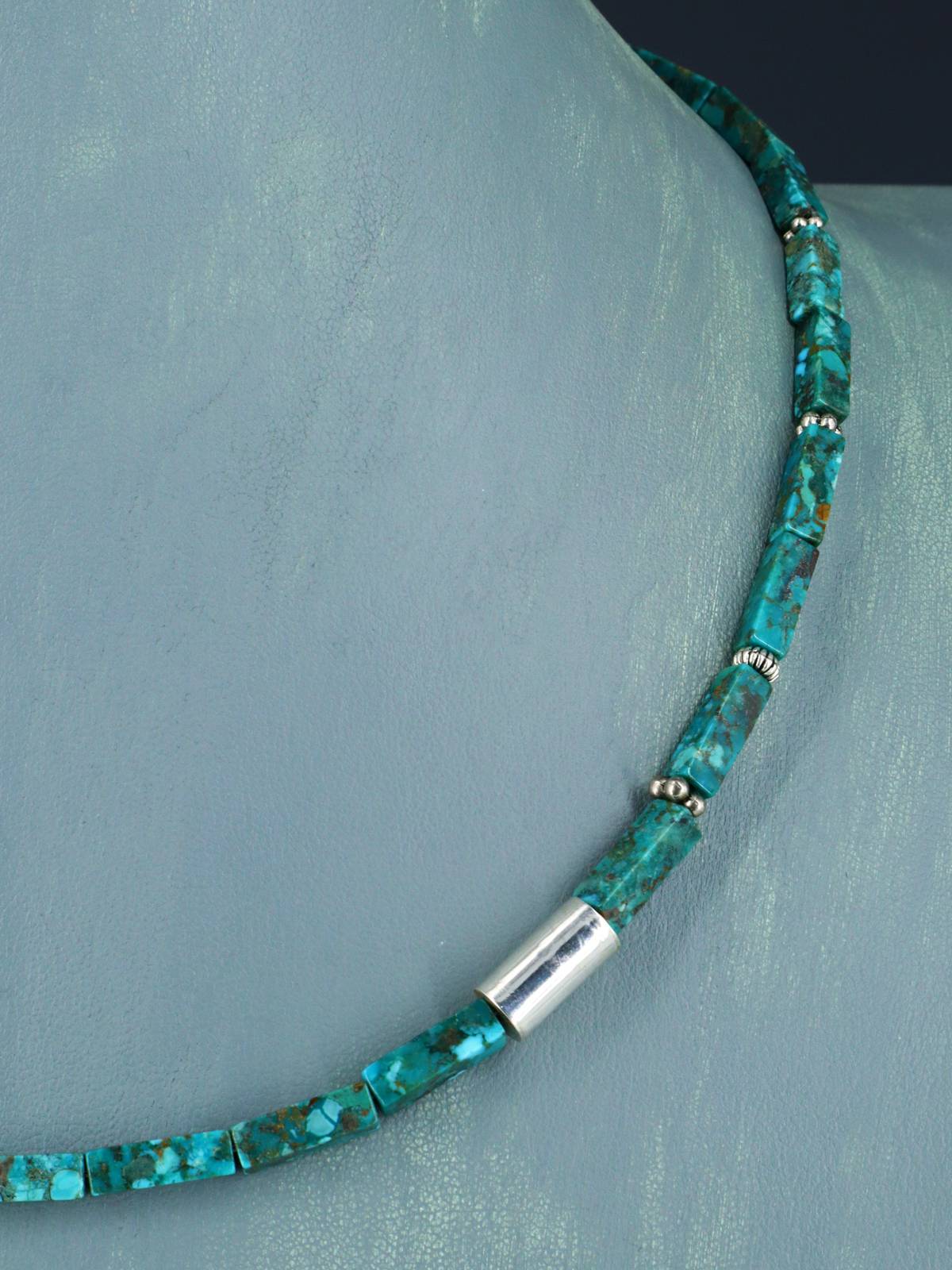 20" Navajo Single Strand Turquoise Necklace