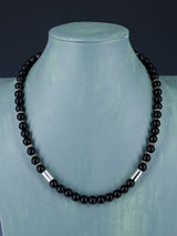 20" Navajo Single Strand Black Onyx Necklace