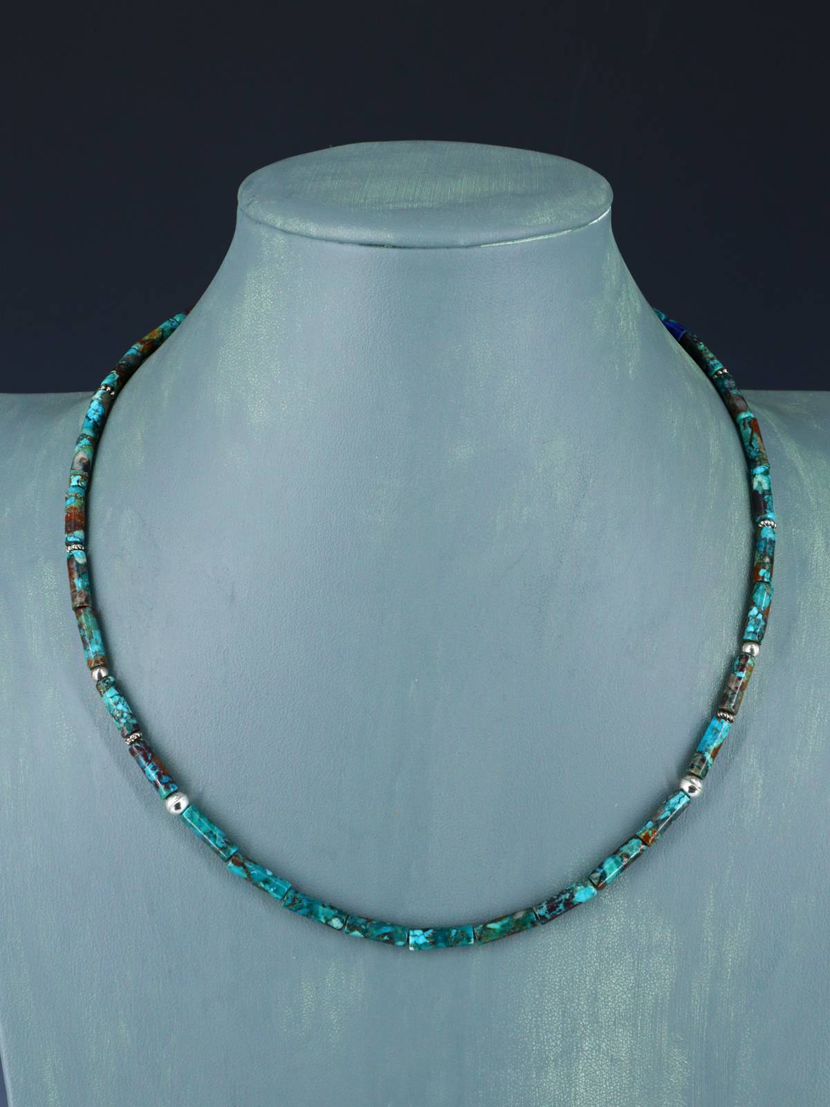 20" Navajo Single Strand Turquoise Necklace