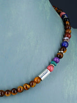 16" Navajo Single Strand Tiger Eye Necklace