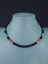 16" Navajo Single Strand Onyx Necklace