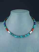 16" Navajo Single Strand Turquoise Necklace