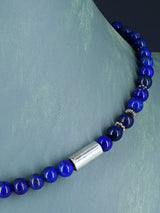16" Navajo Single Strand Lapis Necklace