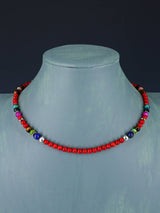 16" Navajo Single Strand Dyed Bamboo Coral Necklace