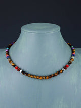 16" Navajo Single Strand Tiger Eye Necklace