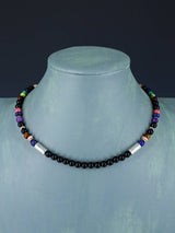 16" Navajo Single Strand Onyx Necklace