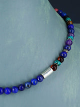 16" Navajo Single Strand Lapis Necklace