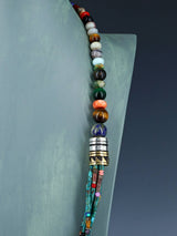 30" Navajo Turquoise Multi Strand Beaded Necklace