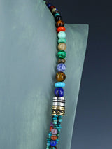 30" Navajo Turquoise Multi Strand Beaded Necklace