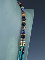 30" Navajo Turquoise Multi Strand Beaded Necklace