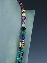 30" Navajo Turquoise Multi Strand Beaded Necklace