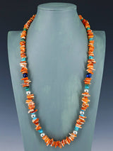 Navajo Spiny Oyster Beaded Single Strand Necklace