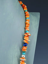 Navajo Spiny Oyster Beaded Single Strand Necklace
