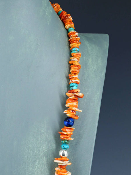 Navajo Spiny Oyster Beaded Single Strand Necklace