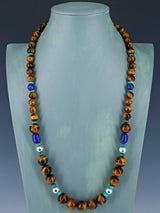 Navajo Tiger Eye Beaded Single Strand Necklace