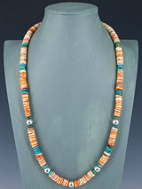 Navajo Spiny Oyster Beaded Single Strand Necklace