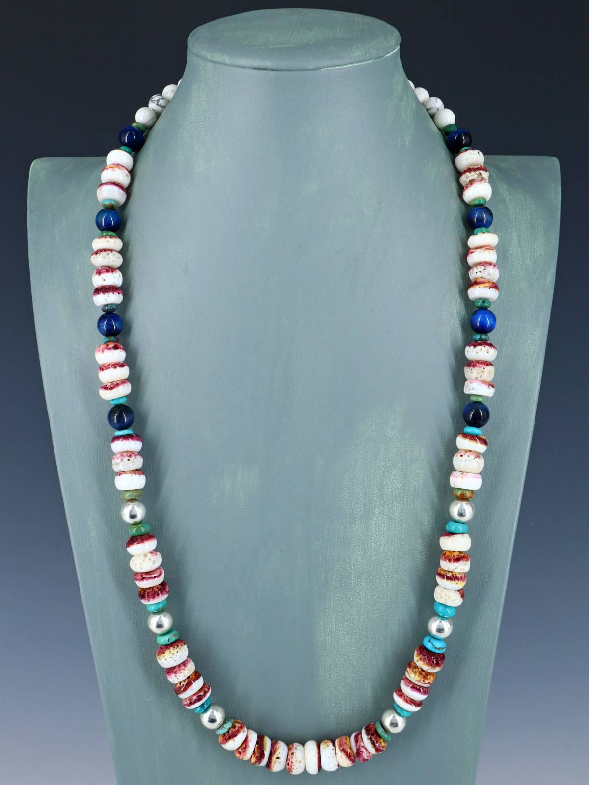Navajo Spiny Oyster Beaded Single Strand Necklace