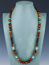 Navajo Tiger Eye Beaded Single Strand Necklace