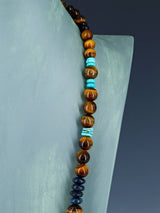 Navajo Tiger Eye Beaded Single Strand Necklace