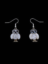 Zuni Mother of Pearl Owl Squash Blossom Necklace Set - PuebloDirect.com