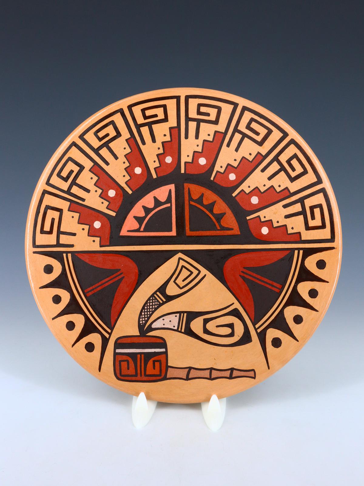 Hopi Hand Coiled Pottery Plate - PuebloDirect.com