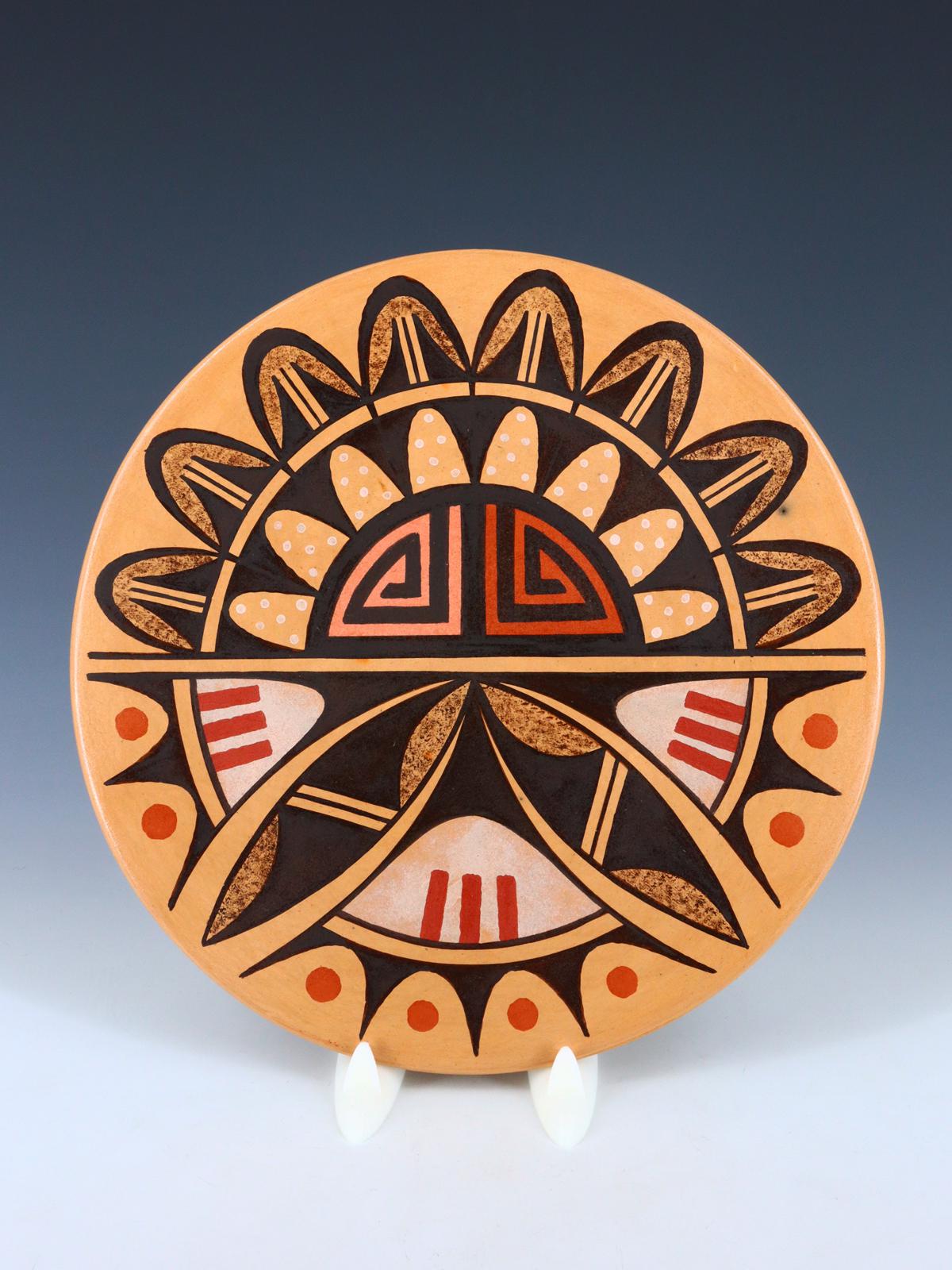 Hopi Hand Coiled Pottery Plate - PuebloDirect.com