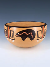 Hopi Hand Coiled Bear Pottery Bowl - PuebloDirect.com