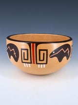 Hopi Hand Coiled Bear Pottery Bowl - PuebloDirect.com