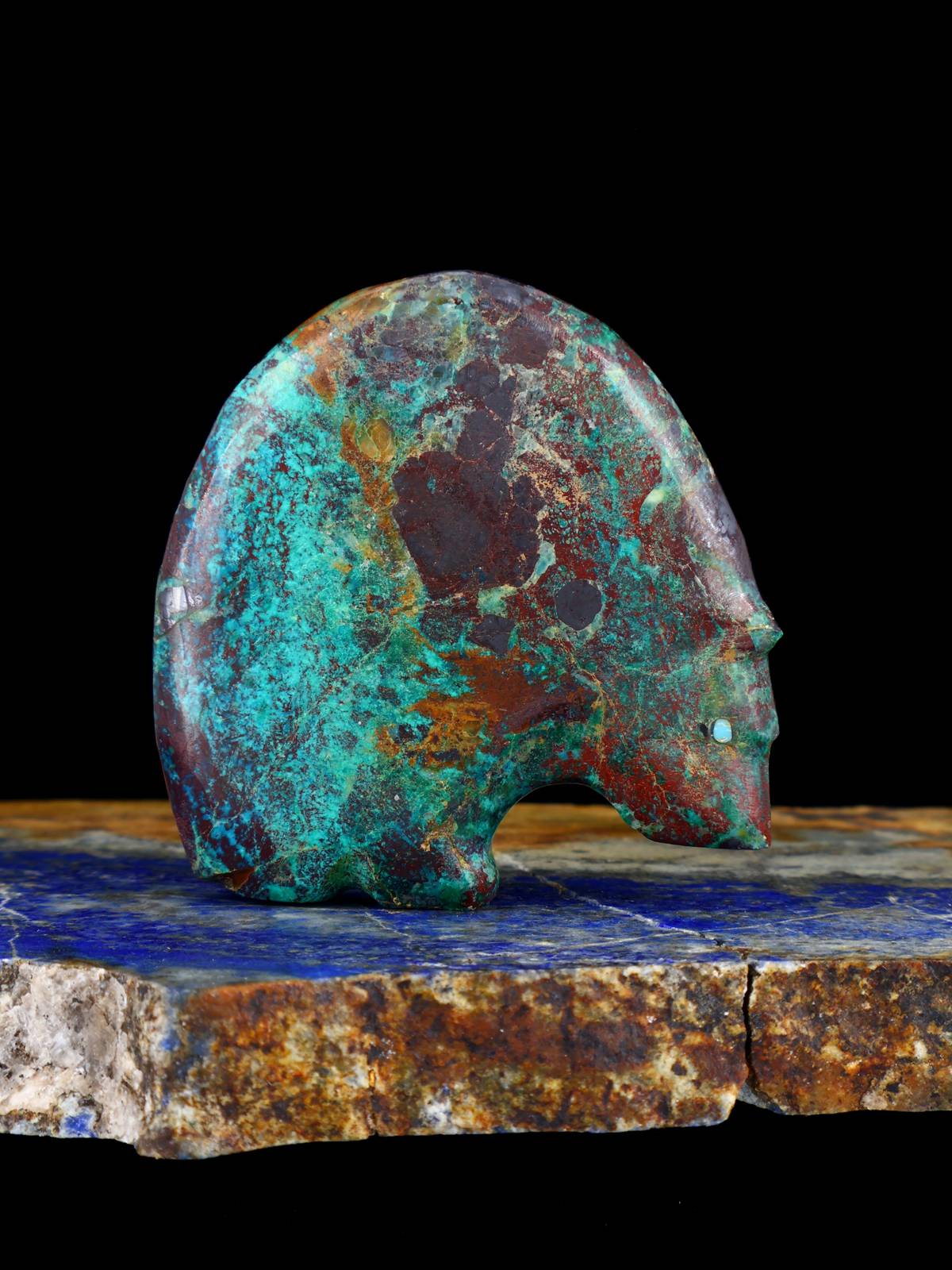 Chrysocolla Medicine Bear Zuni Fetish