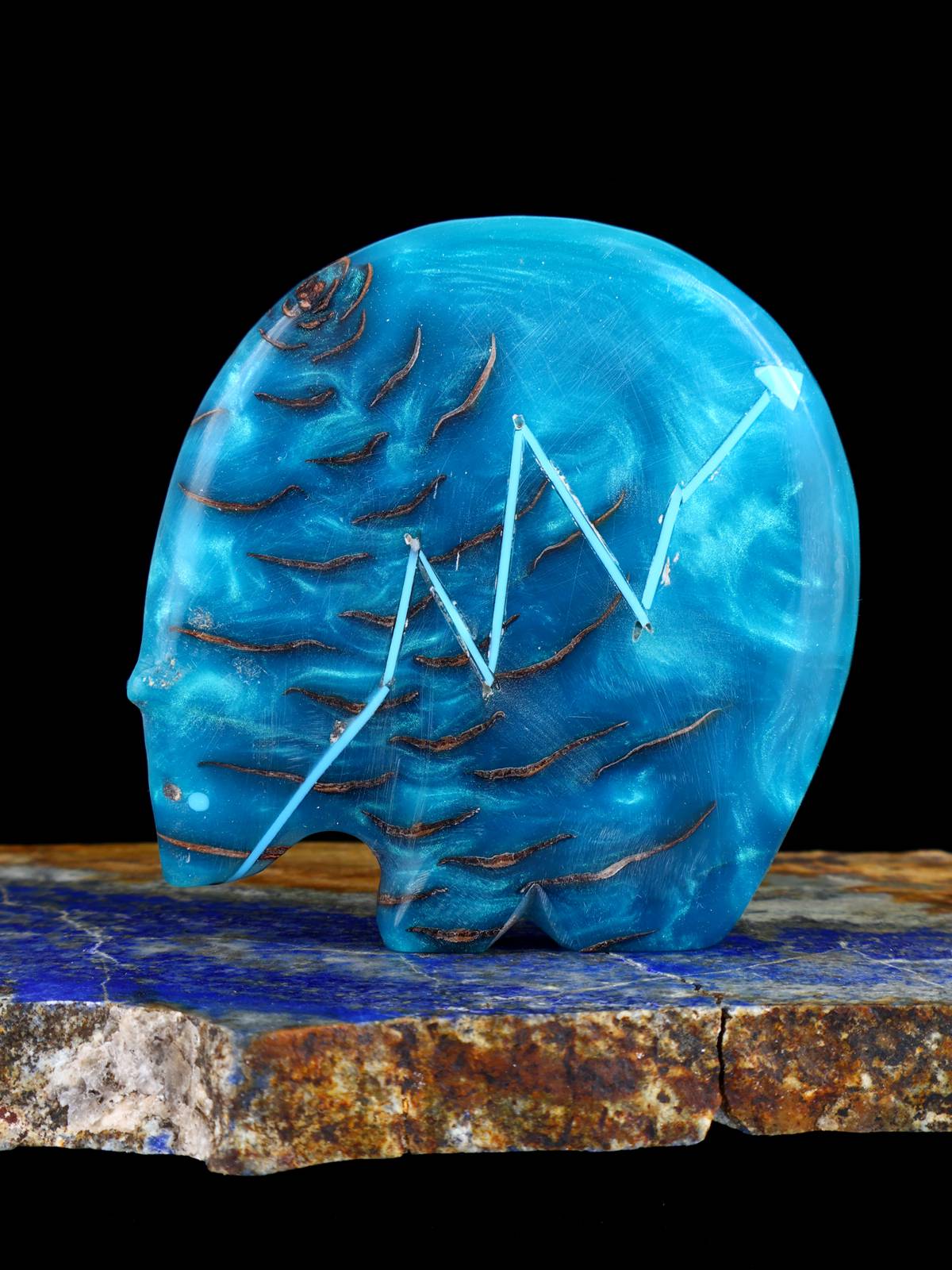 Pinecone in Resin Medicine Bear Zuni Fetish