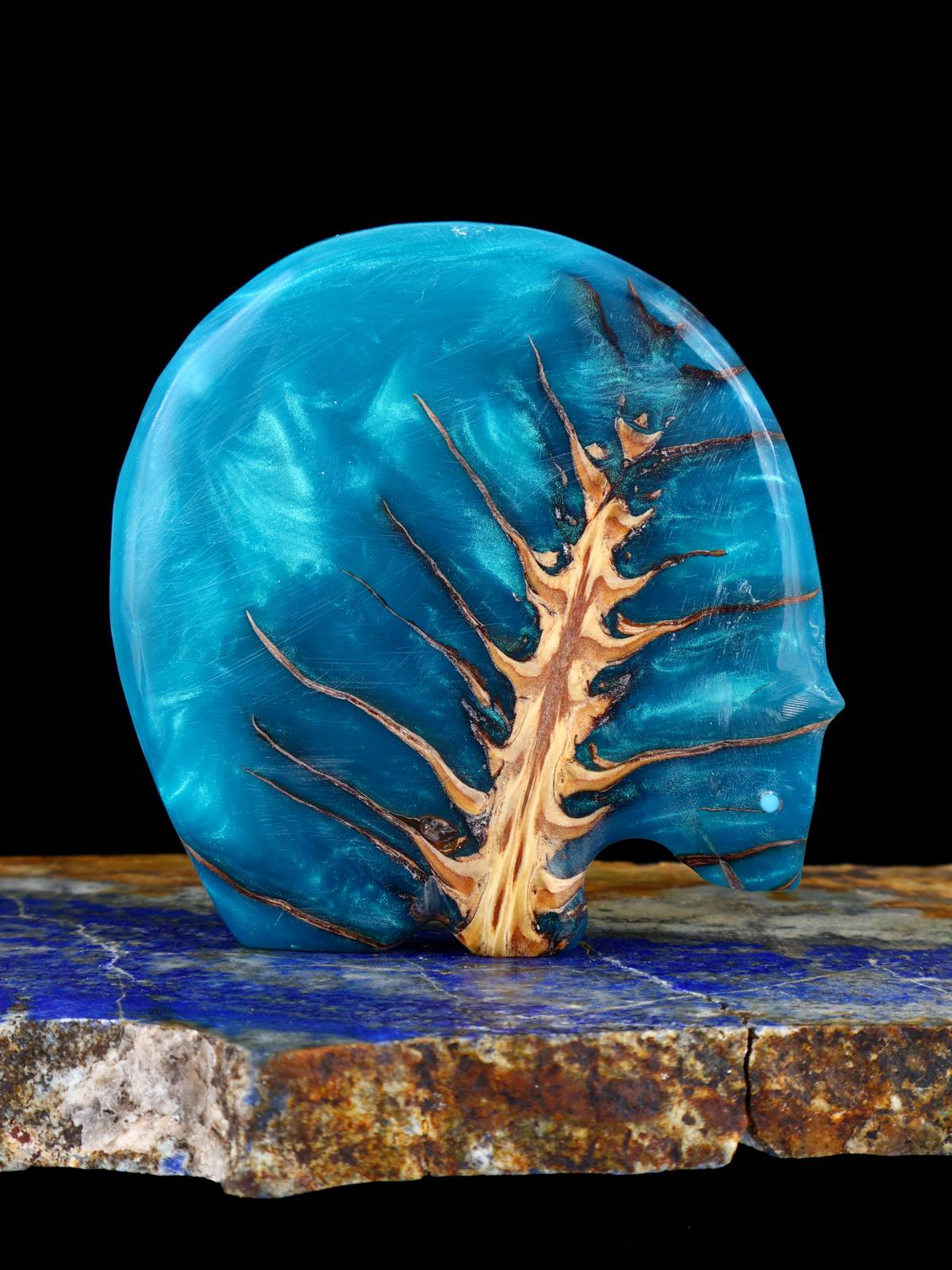 Pinecone in Resin Medicine Bear Zuni Fetish