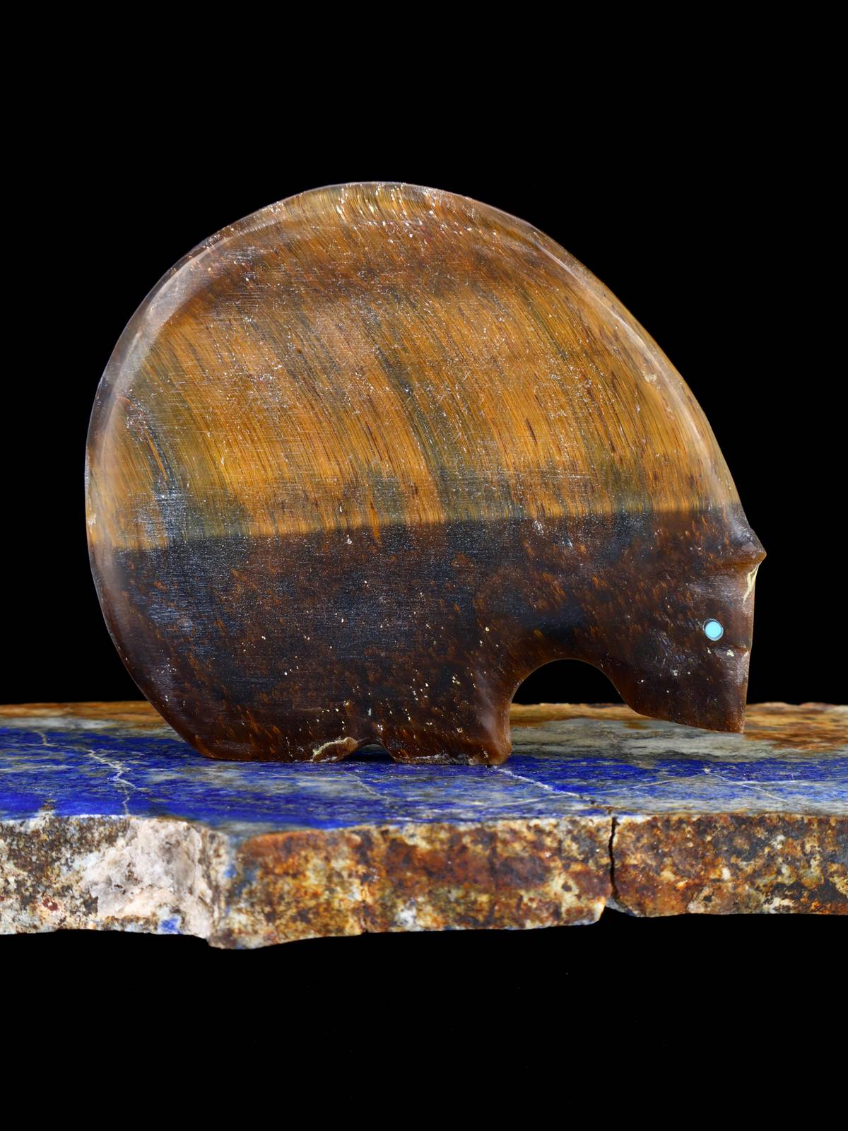 Tiger Eye Medicine Bear Zuni Fetish