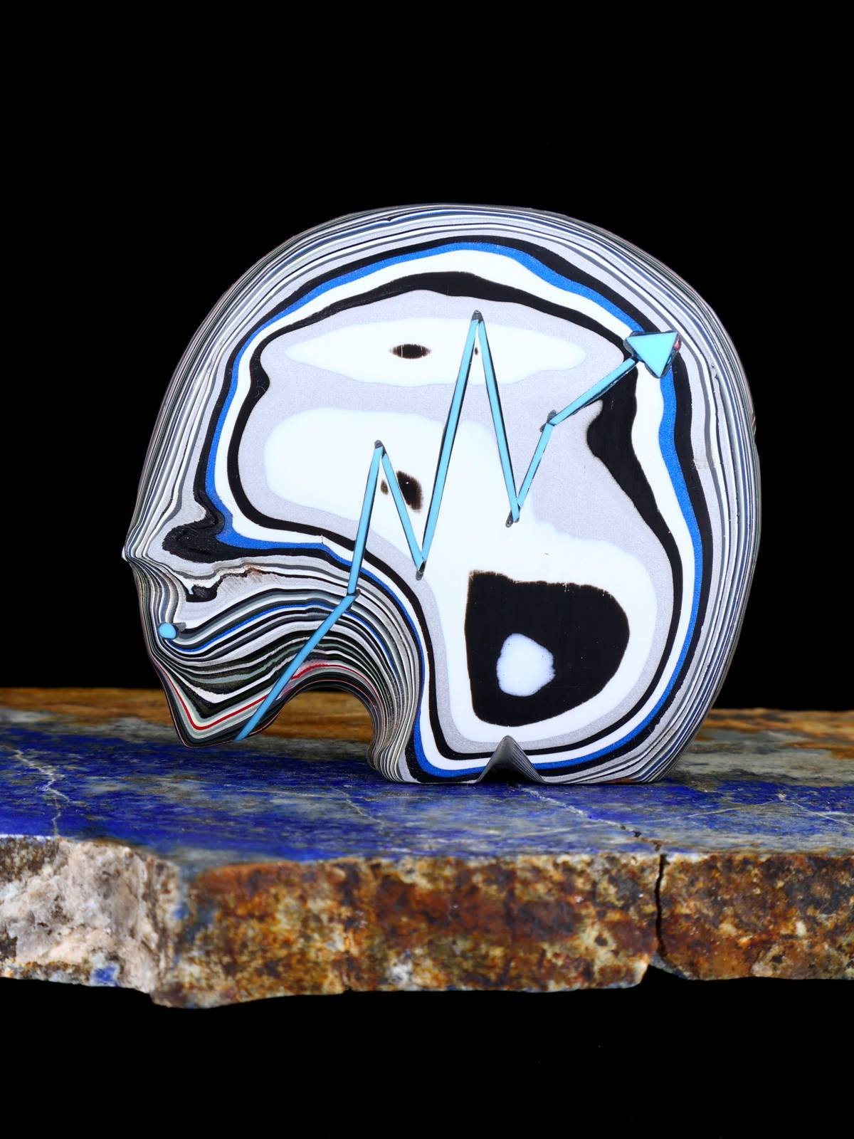 Fordite Bear Zuni Fetish