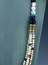 30" Navajo White Marble Multi Strand Beaded Necklace - PuebloDirect.com