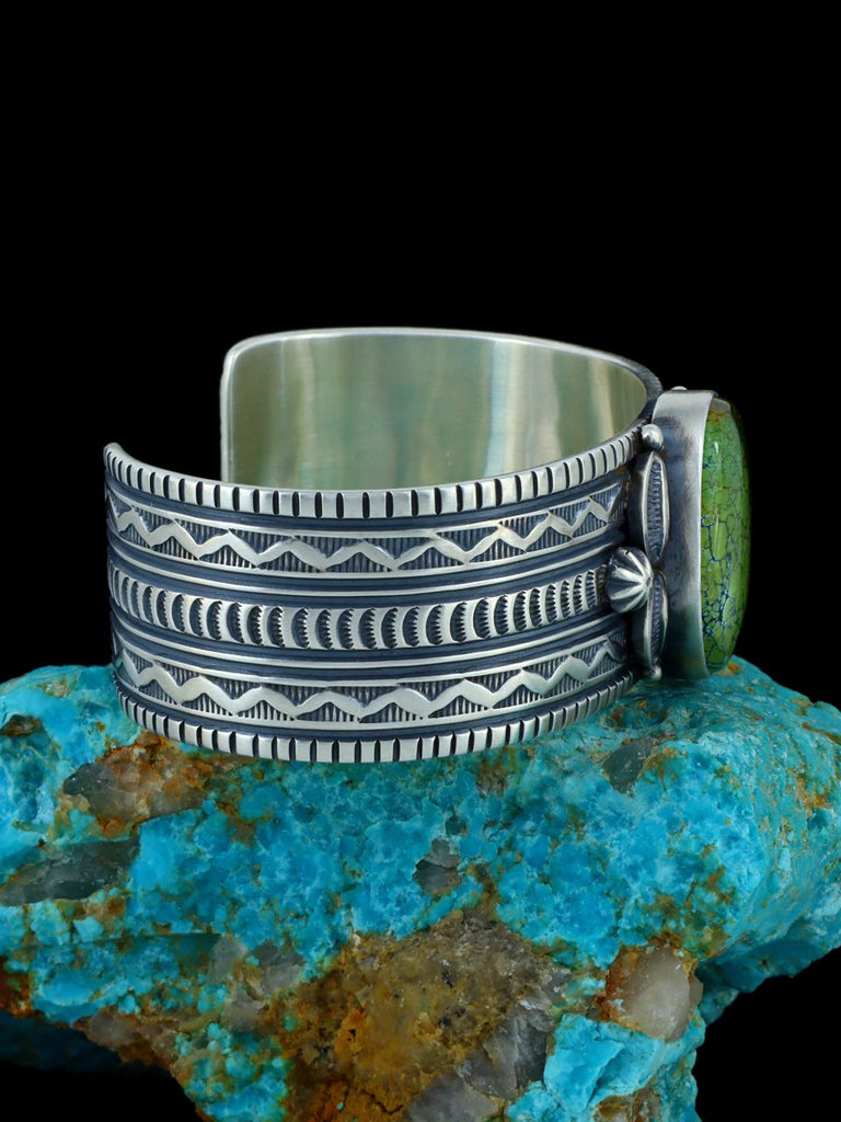 Native American Sterling Silver Sky Horse Turquoise Cuff Bracelet - PuebloDirect.com