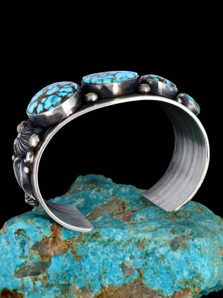 Native Sterling Jewelry Kingman Turquoise Cuff Bracelet - PuebloDirect.com