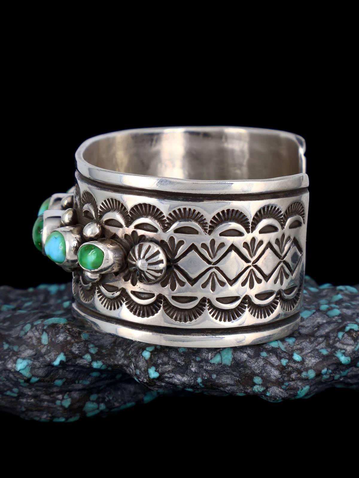Native American Jewelry Sonoran Gold Turquoise Cuff Bracelet - PuebloDirect.com