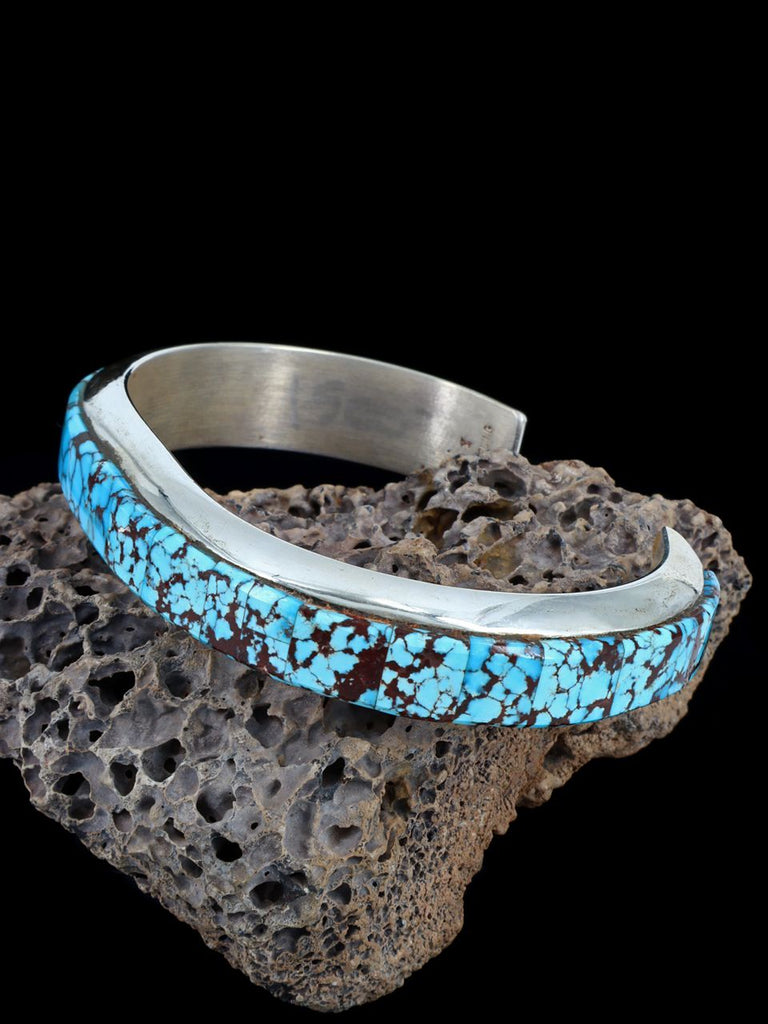 Native American Jewelry Egyptian Turquoise Inlay Bracelet - PuebloDirect.com