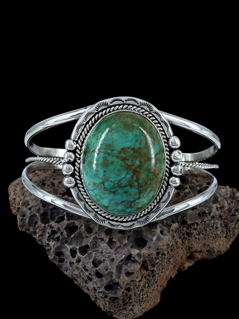 Native American Jewelry Tyrone Turquoise Cuff Bracelet - PuebloDirect.com