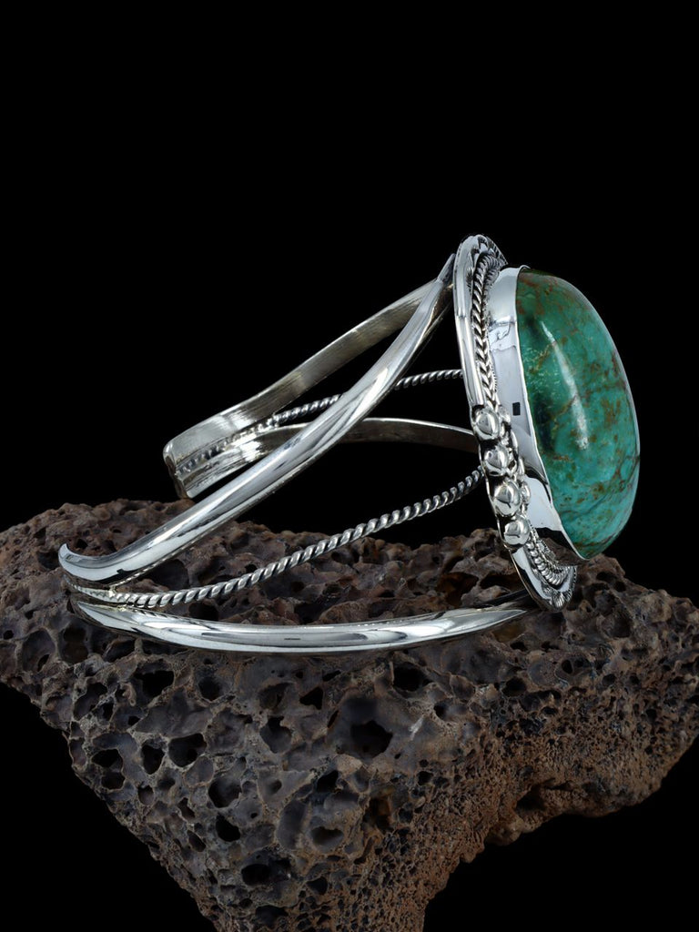 Native American Jewelry Tyrone Turquoise Cuff Bracelet - PuebloDirect.com