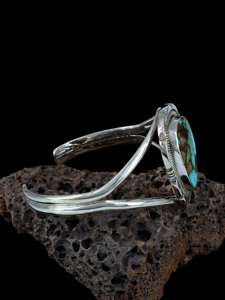 Navajo Sterling Silver Natural Royston Turquoise Cuff Bracelet - PuebloDirect.com