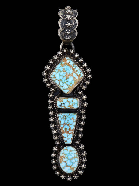 Native American Sterling Silver #8 Turquoise Pendant - PuebloDirect.com