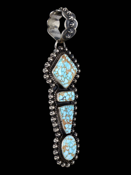 Native American Sterling Silver #8 Turquoise Pendant - PuebloDirect.com