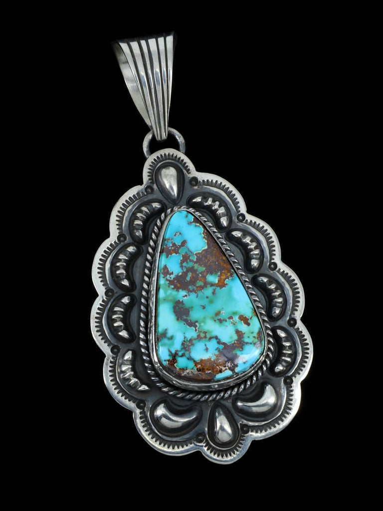 Native American Indian Natural Royston Turquoise Pendant - PuebloDirect.com