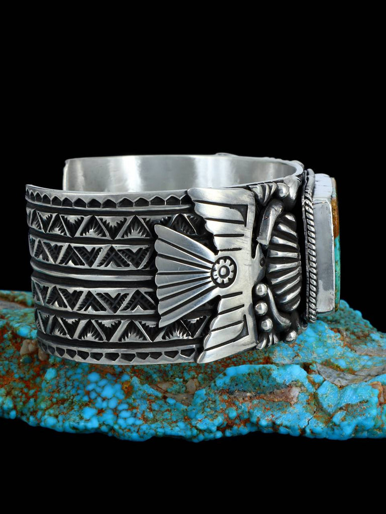 Native American Indian Jewelry Natural Royston Turquoise Cuff Bracelet - PuebloDirect.com