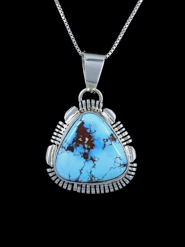 Native American Jewelry Golden Hill Turquoise Pendant - PuebloDirect.com