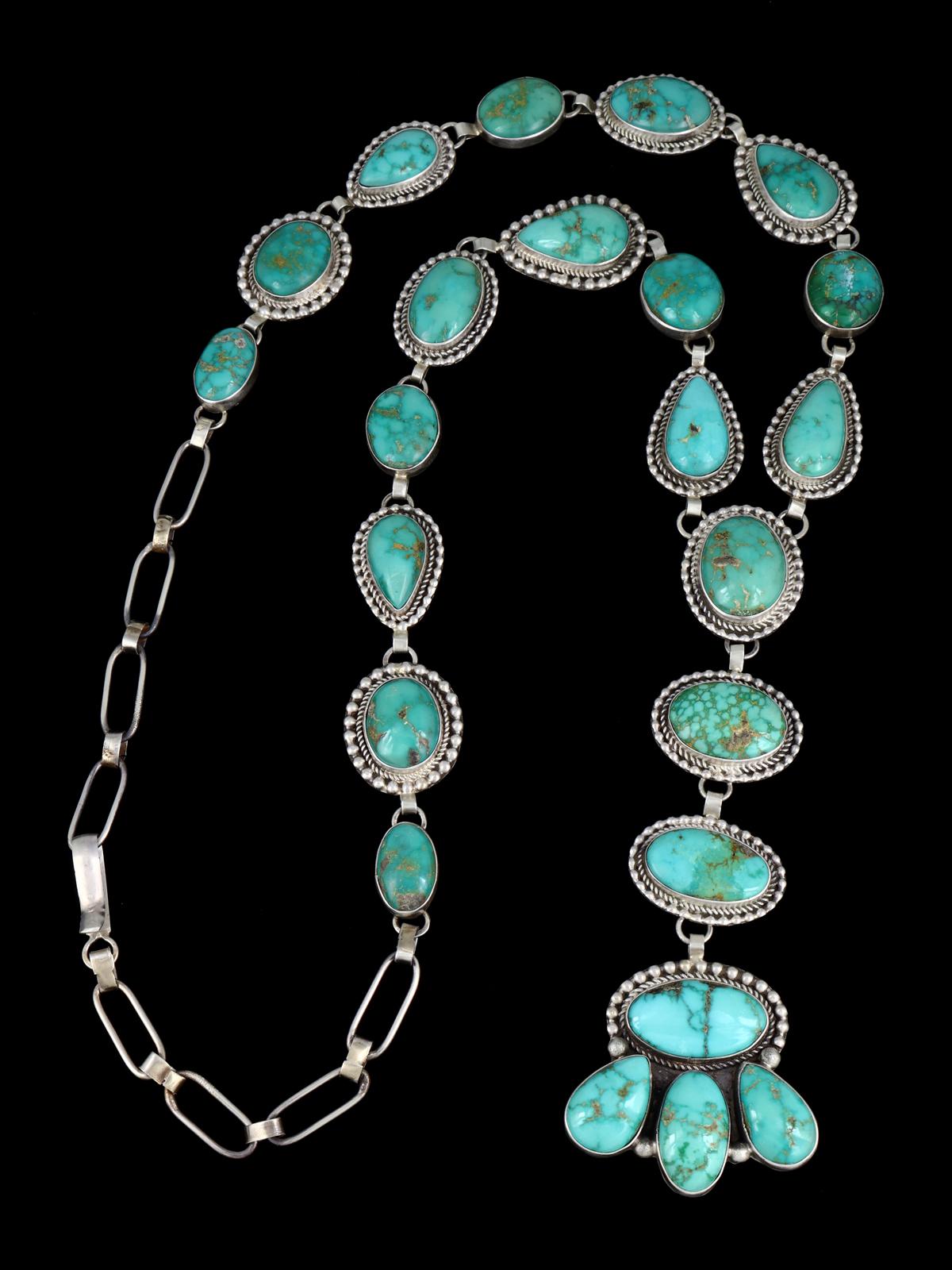 Native American Emerald Valley Turquoise Lariat Y Necklace - PuebloDirect.com