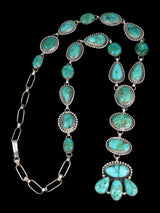 Native American Emerald Valley Turquoise Lariat Y Necklace - PuebloDirect.com