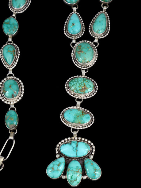 Native American Emerald Valley Turquoise Lariat Y Necklace - PuebloDirect.com