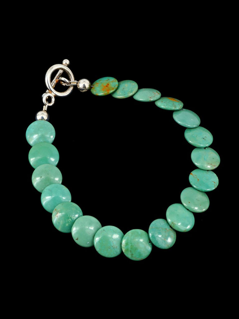 Native American Jewelry Turquoise Disc Bead Bracelet - PuebloDirect.com